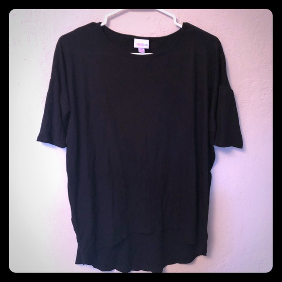 LuLaRoe Tops - LulaRoe solid black Irma